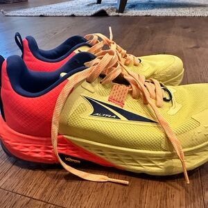 Altra Timp 5 Trail Vibrant Yellow and Red Athletic Shoes